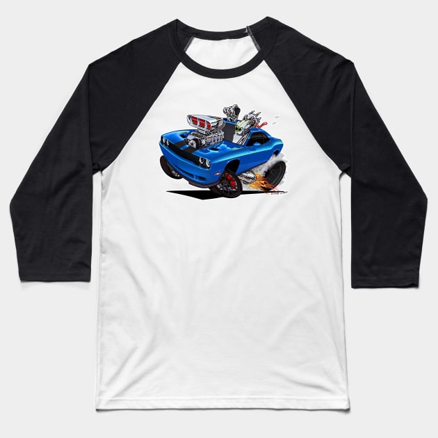 Challenger HELLCAT blue Baseball T-Shirt by vincecrain